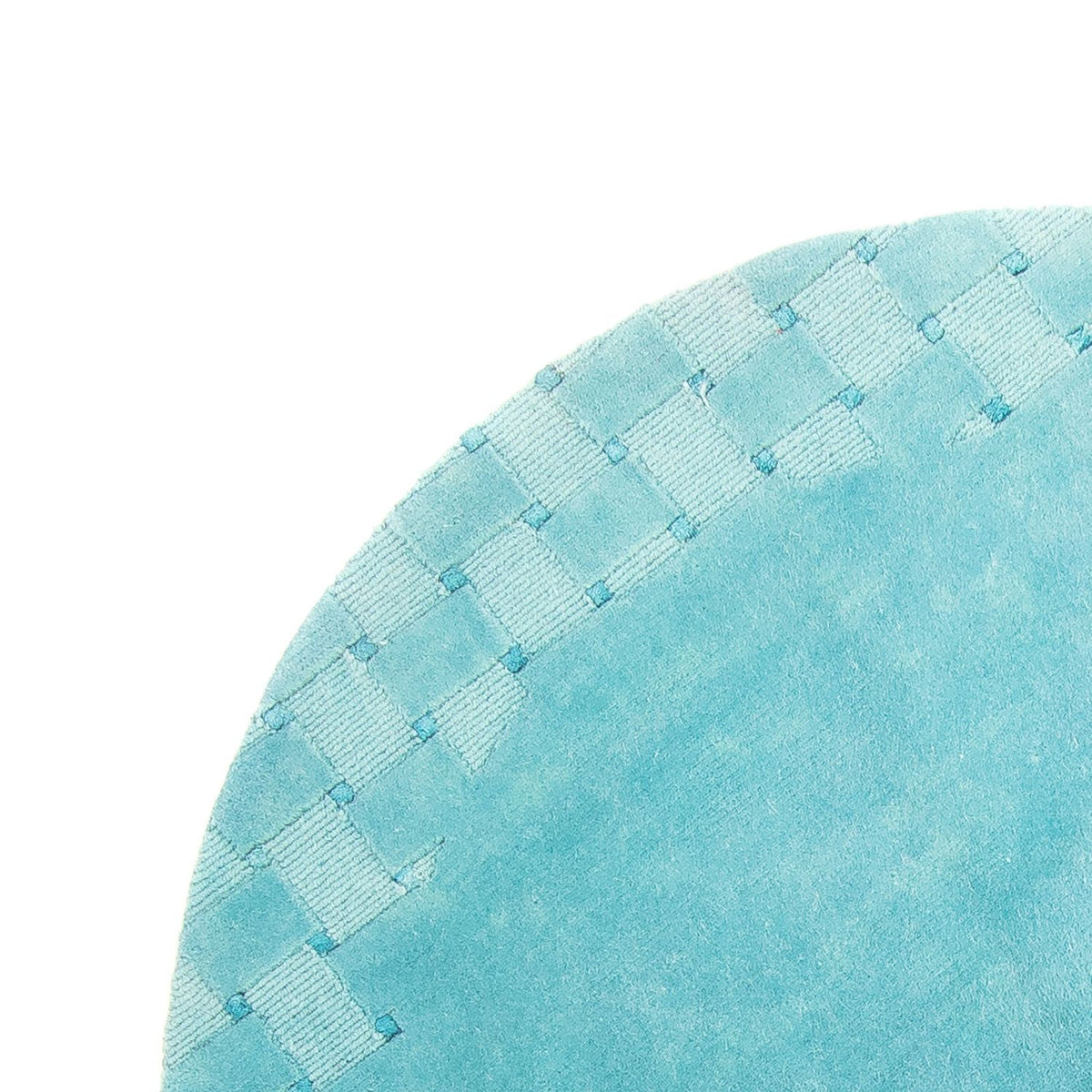 Nepal Tæppe rundt - 151 x 151 cm - lyseblå