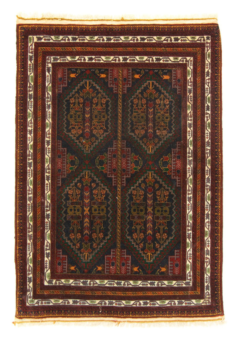 Afghansk tæppe - 140 x 100 cm - blå