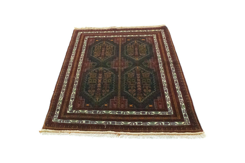 Afghansk tæppe - 140 x 100 cm - blå