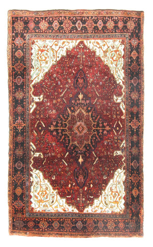 Persisk tæppe - Bijar - 244 x 146 cm - rød