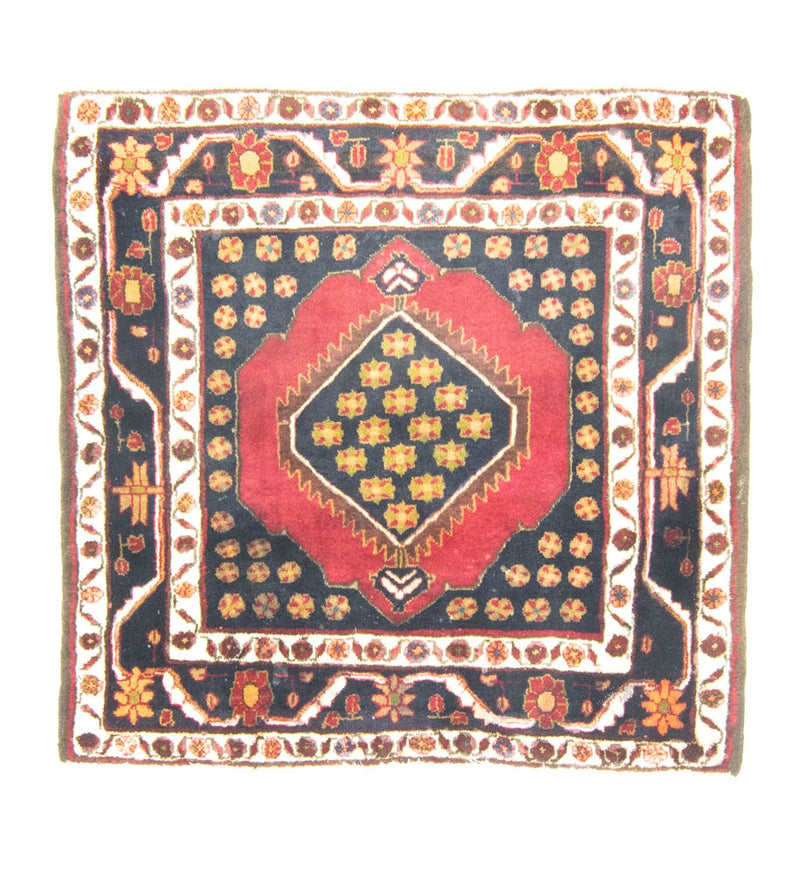 Persisk tæppe - Nomadisk firkantet  - 109 x 105 cm - rød