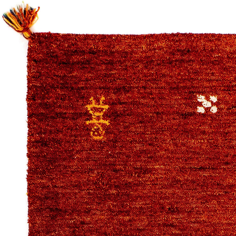 Gabbeh-tæppe - Indus - 90 x 60 cm - mørkerød