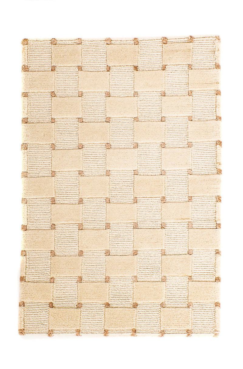 Nepal Tæppe - 90 x 60 cm - beige