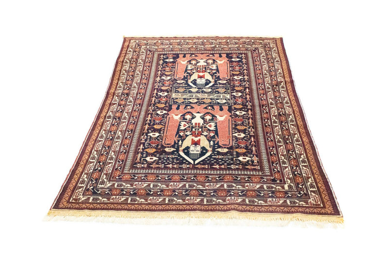 Afghansk tæppe - 196 x 122 cm - blå