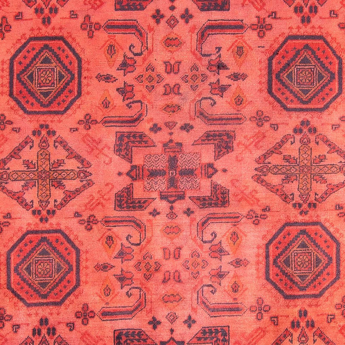 Afghansk tæppe - Hatshlu - 290 x 200 cm - rød