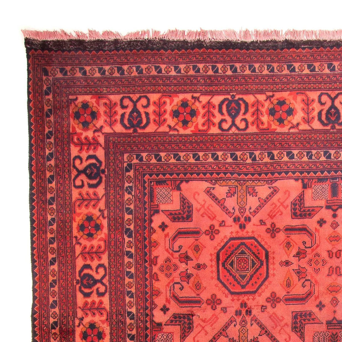Afghansk tæppe - Hatshlu - 290 x 200 cm - rød