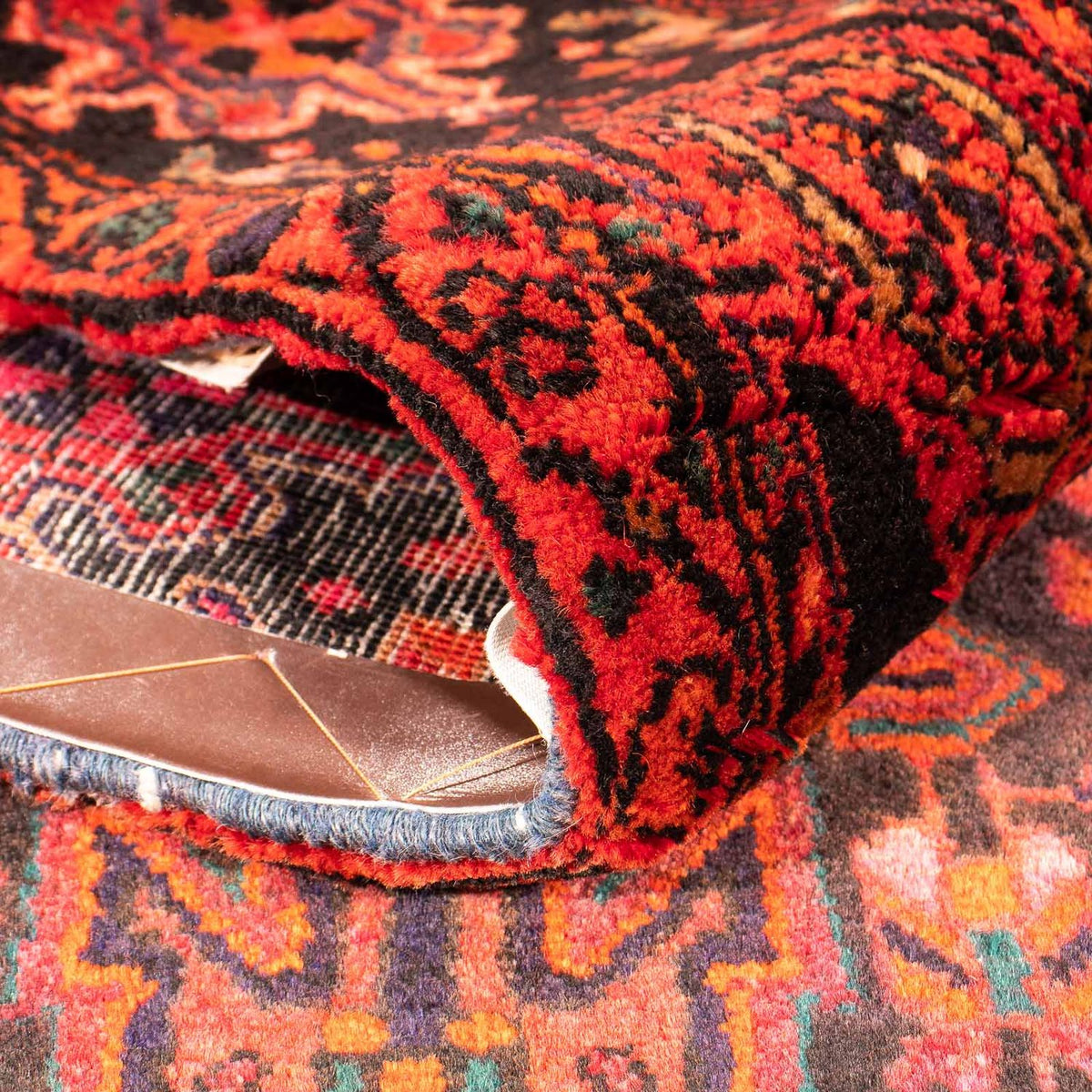 Løber Persisk tæppe - Nomadisk - 238 x 127 cm - mørkerød