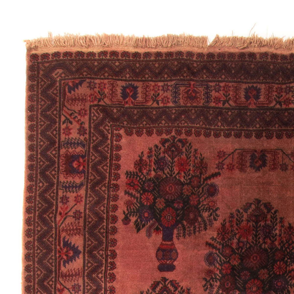 Afghansk tæppe - 303 x 200 cm - flerfarvet