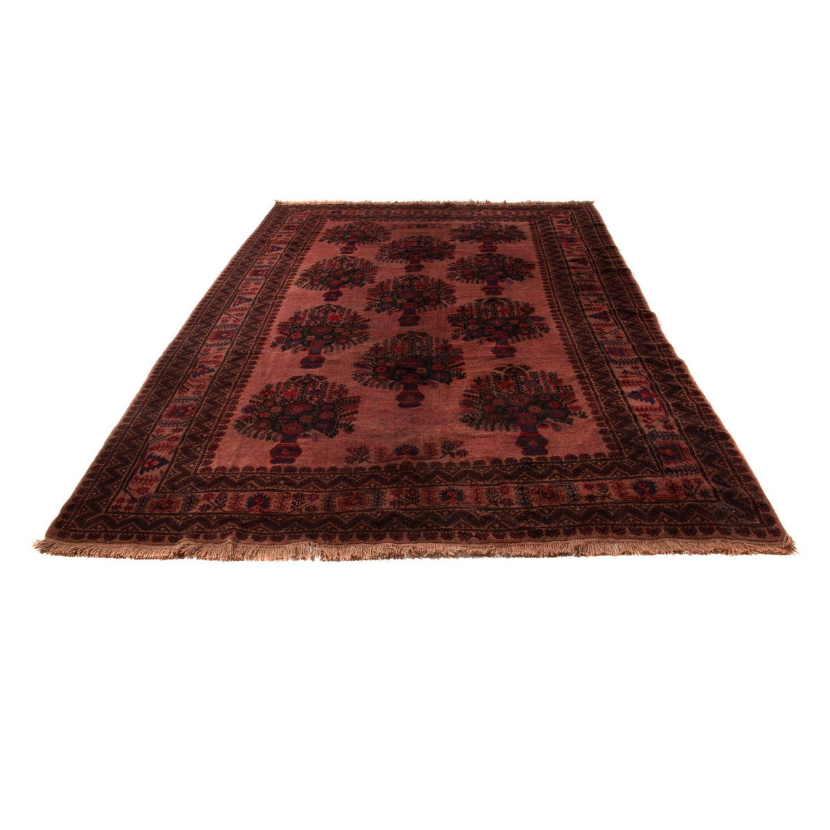 Afghansk tæppe - 303 x 200 cm - flerfarvet