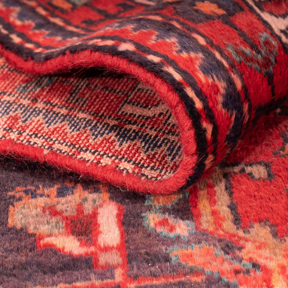 Persisk tæppe - Nomadisk - 174 x 112 cm - mørkerød