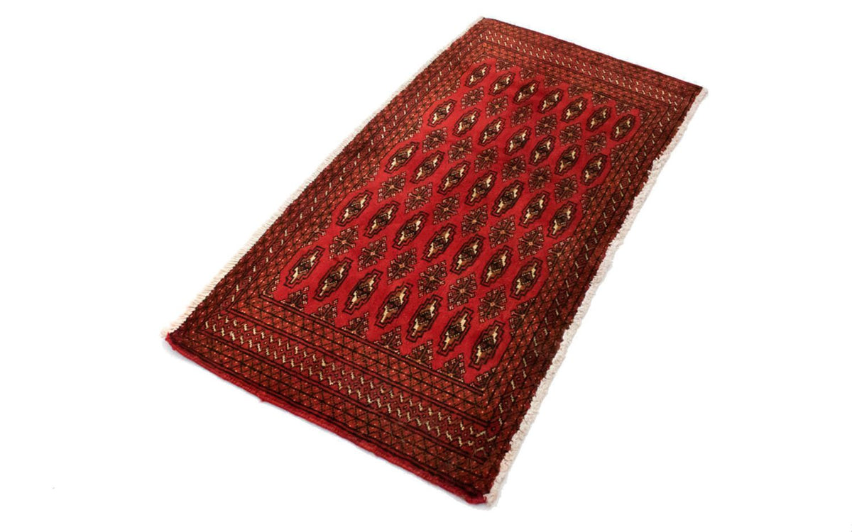 Turkaman-tæppe - 130 x 60 cm - rød