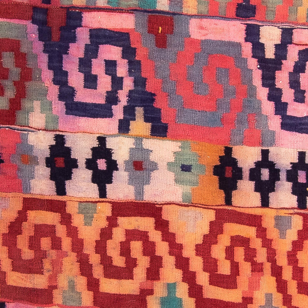 Løber Kelim-tæppe - gammelt - 330 x 135 cm - flerfarvet