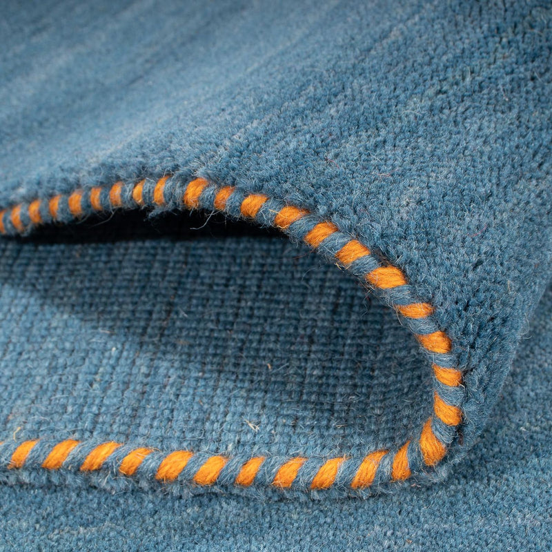 Nepal Tæppe - 203 x 142 cm - blå