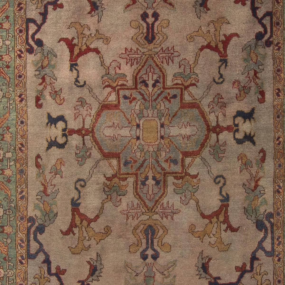 Persisk tæppe - Keshan - 220 x 160 cm - lys mocca