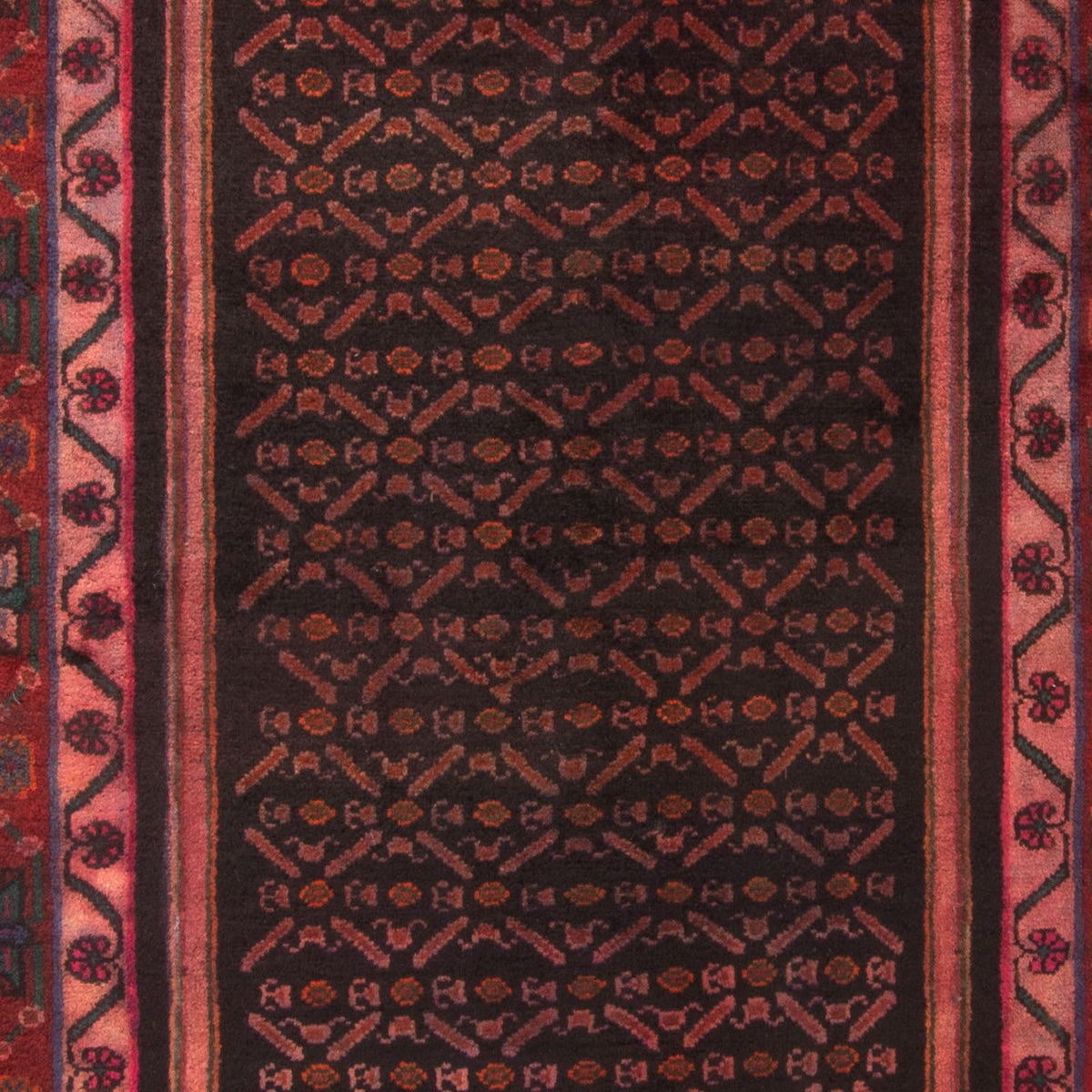 Persisk tæppe - Nomadisk - 300 x 155 cm - mørkerød