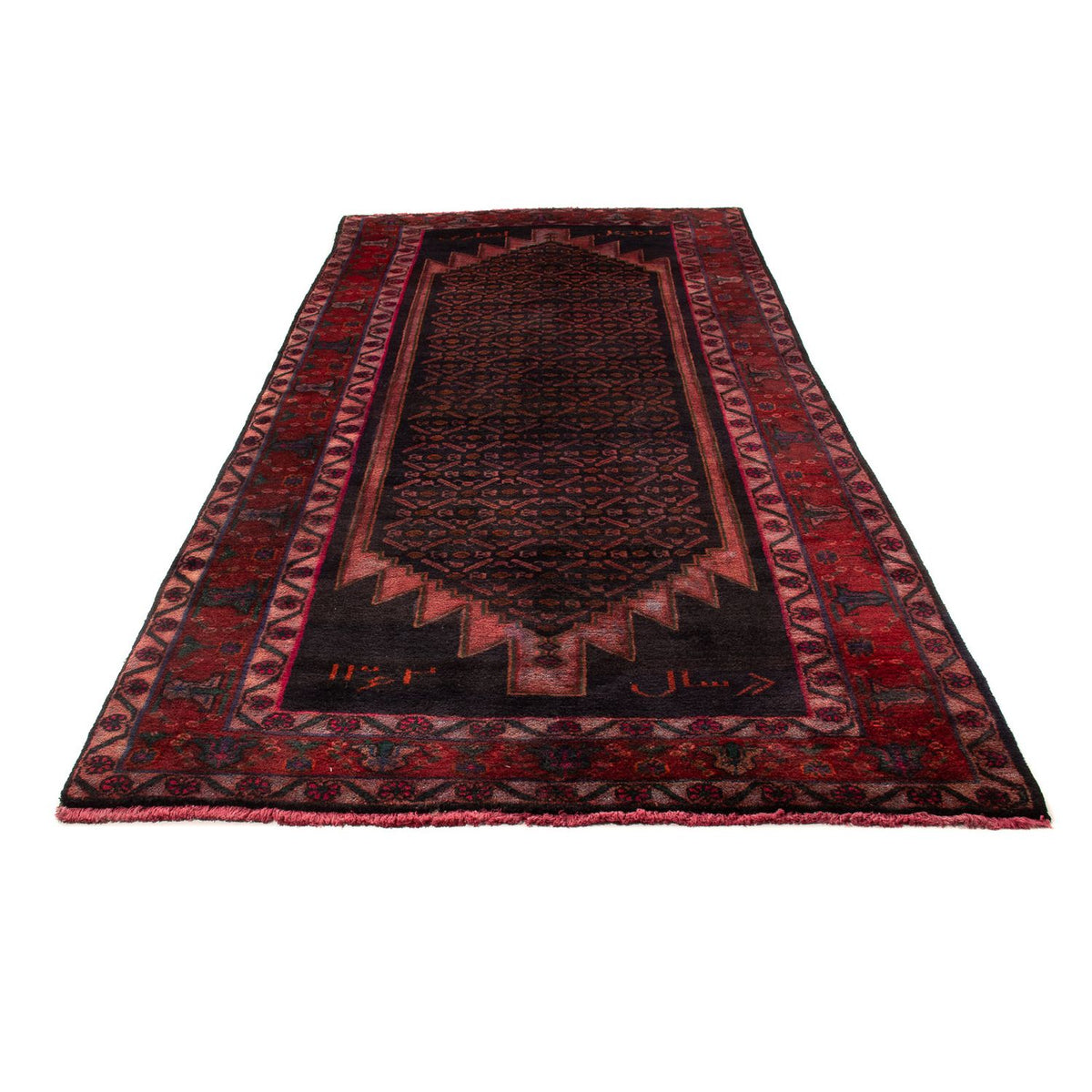 Persisk tæppe - Nomadisk - 300 x 155 cm - mørkerød