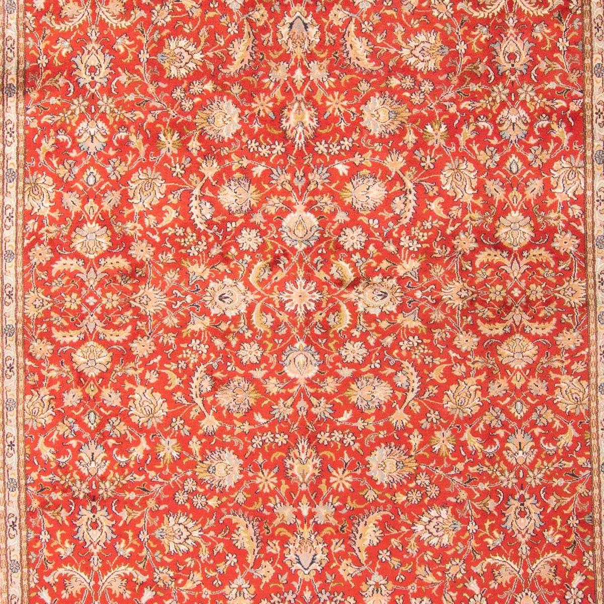 Silketæppe - Kashmir Silk - 277 x 186 cm - rød
