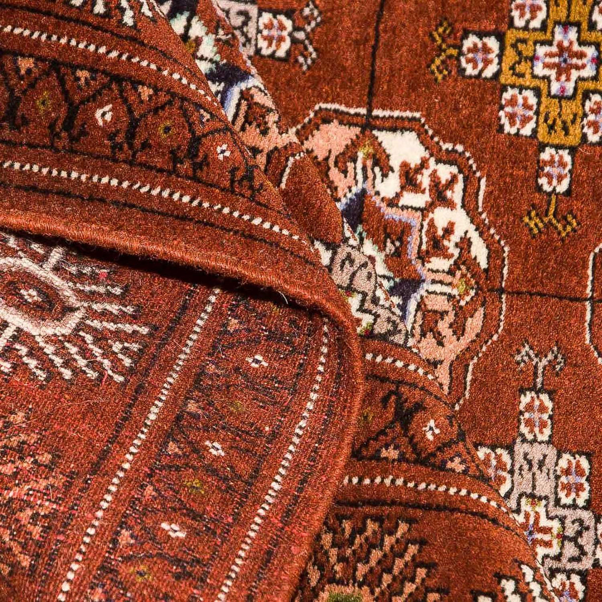Turkaman-tæppe - 154 x 103 cm - brun