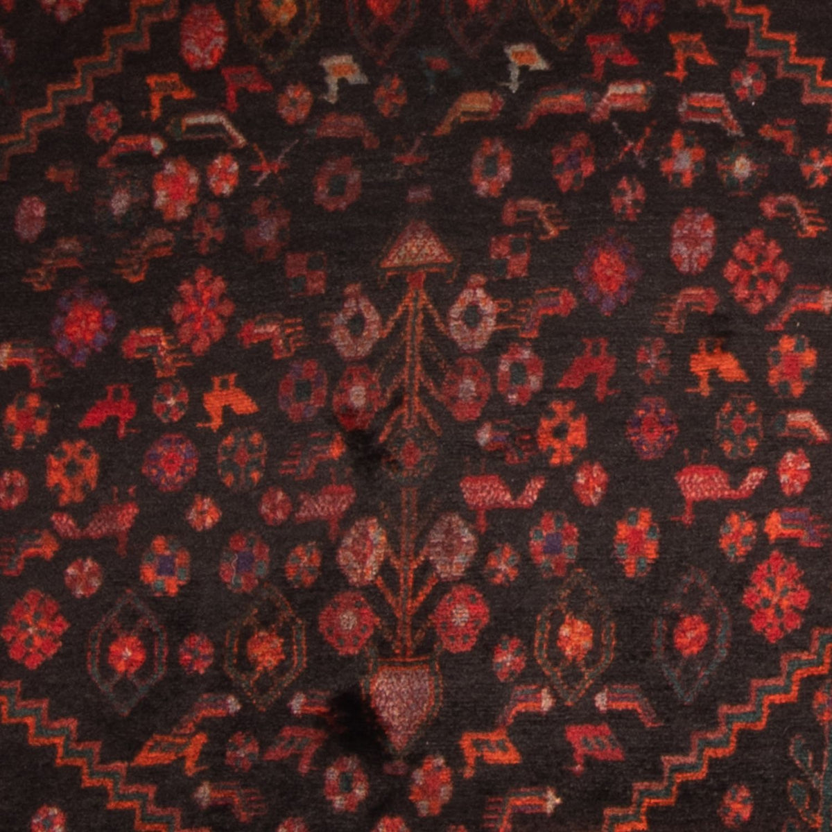 Løber Persisk tæppe - Nomadisk - 380 x 146 cm - mørkeblå