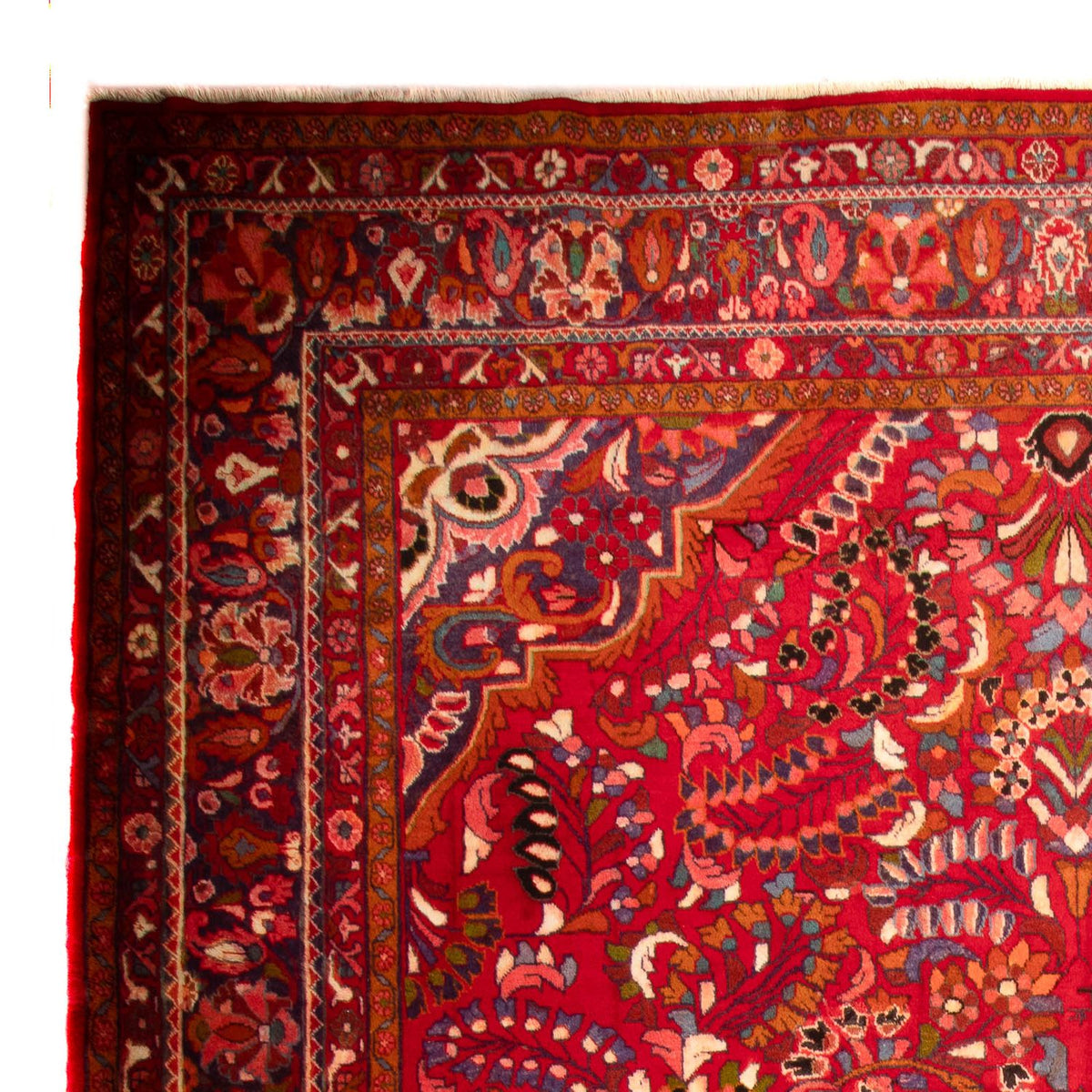 Persisk tæppe - Nomadisk - 460 x 326 cm - mørkerød