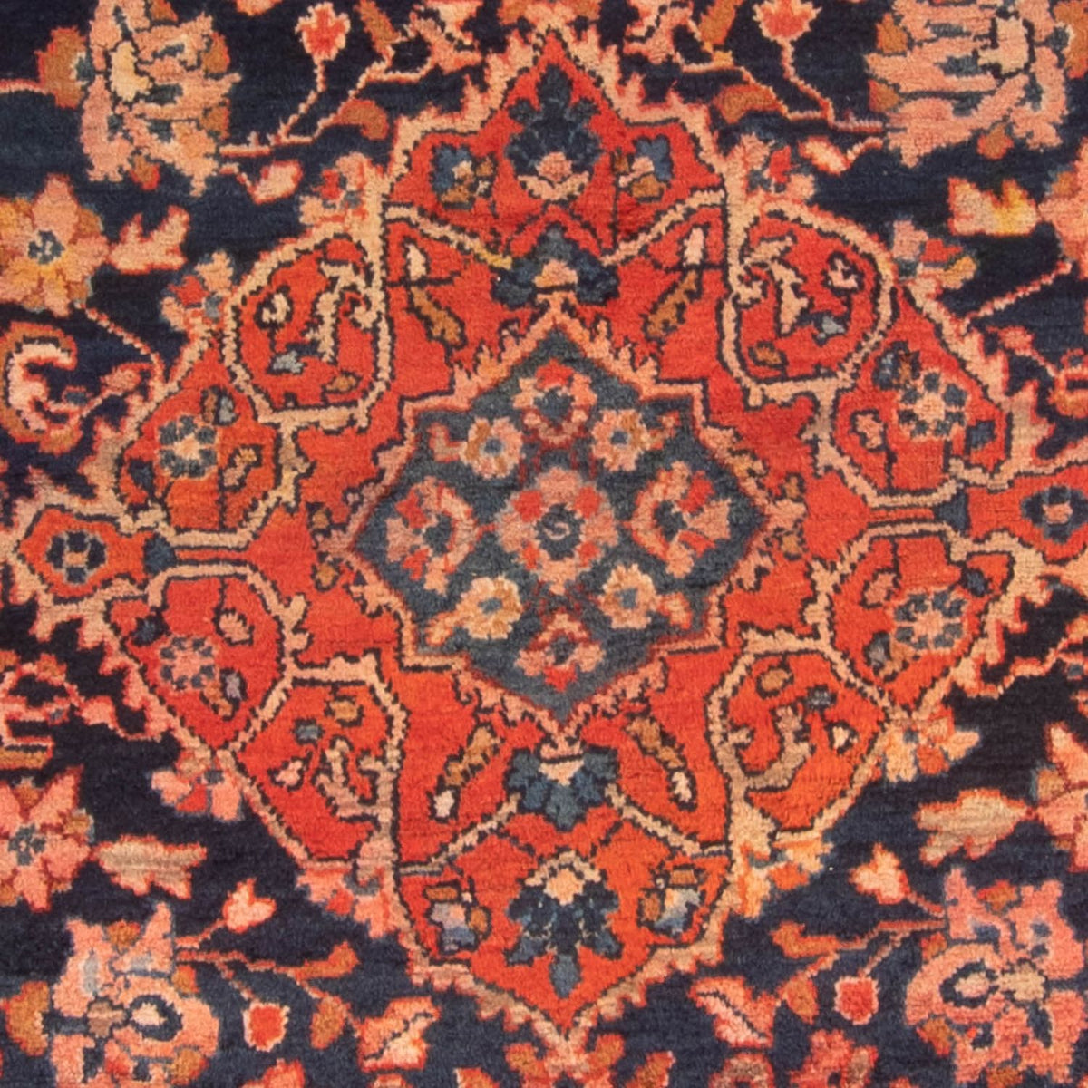 Persisk tæppe - Nomadisk - 364 x 197 cm - mørkeblå