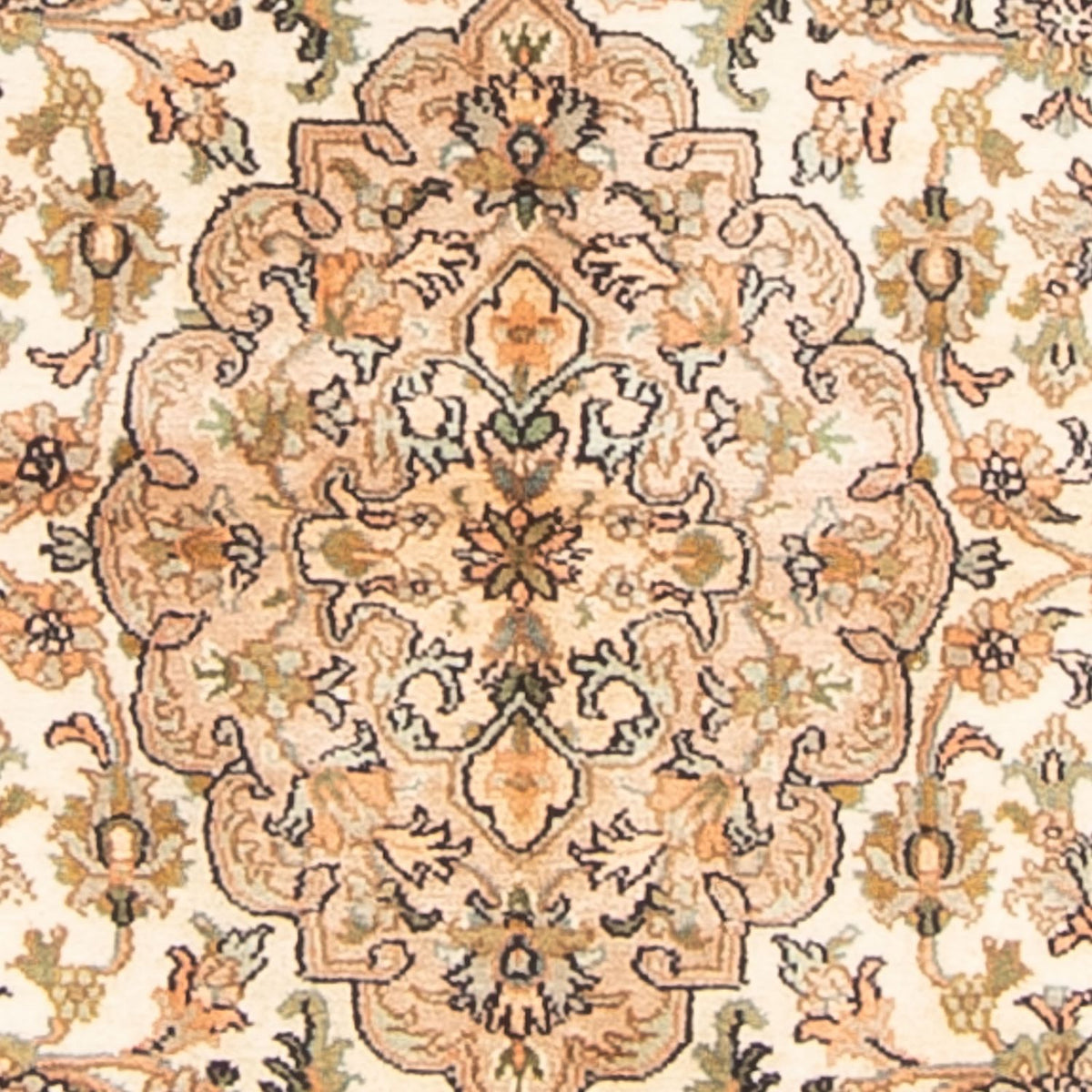 Silketæppe - Kashmir Silk - 150 x 96 cm - creme