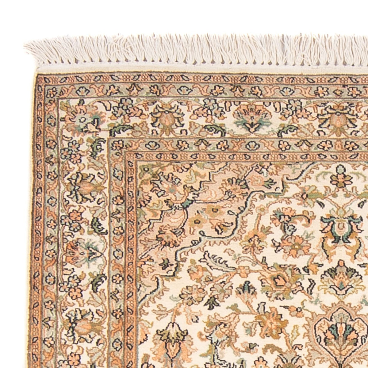 Silketæppe - Kashmir Silk - 150 x 96 cm - creme