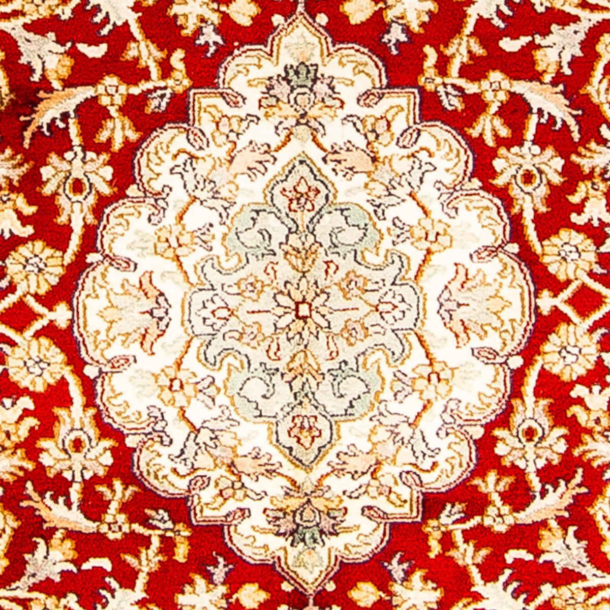 Silketæppe - Kashmir Silk - 186 x 129 cm - rød