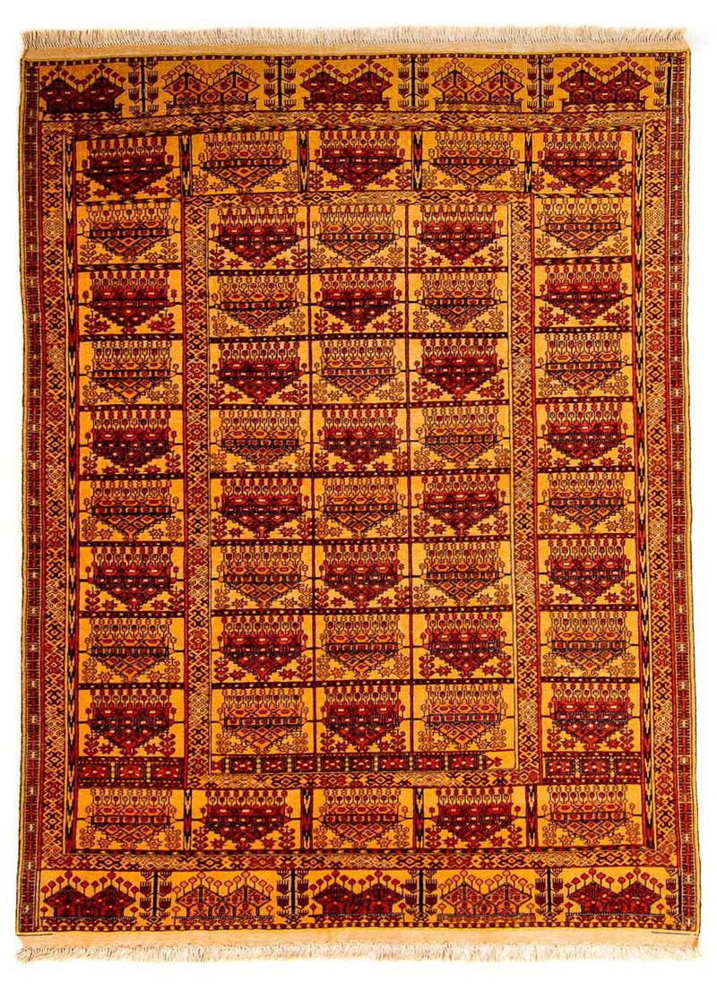 Silketæppe - afghansk silke - 173 x 126 cm - guld