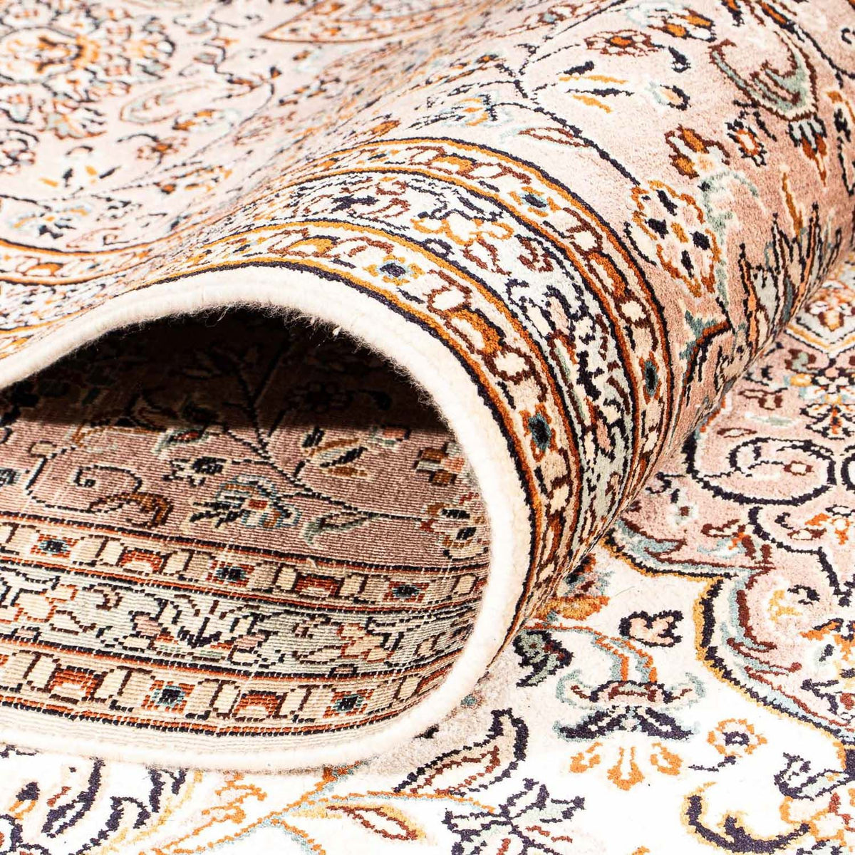 Silketæppe - Kashmir Silk - 307 x 243 cm - beige