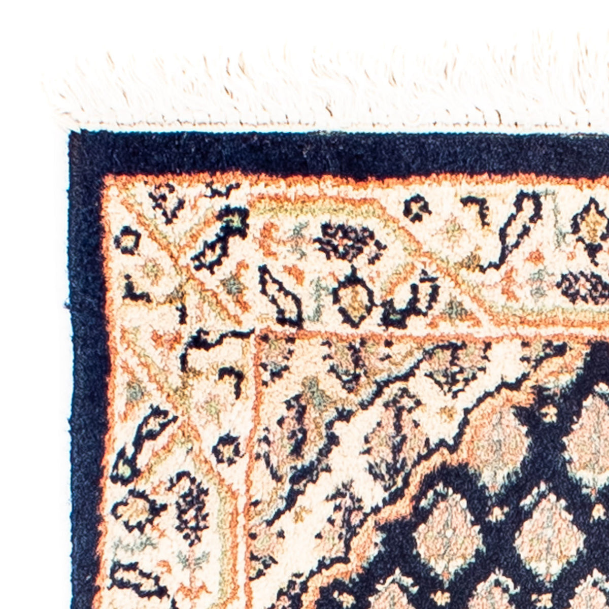 Orientalsk tæppe - Mir - Indus - 54 x 40 cm - mørkeblå