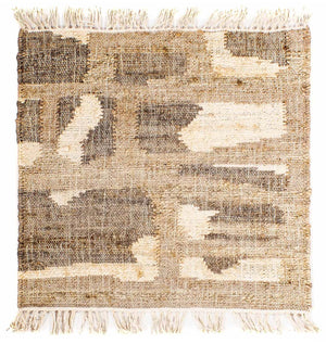 Kelim-tæppe - Trendy firkantet  - 62 x 61 cm - lys brun