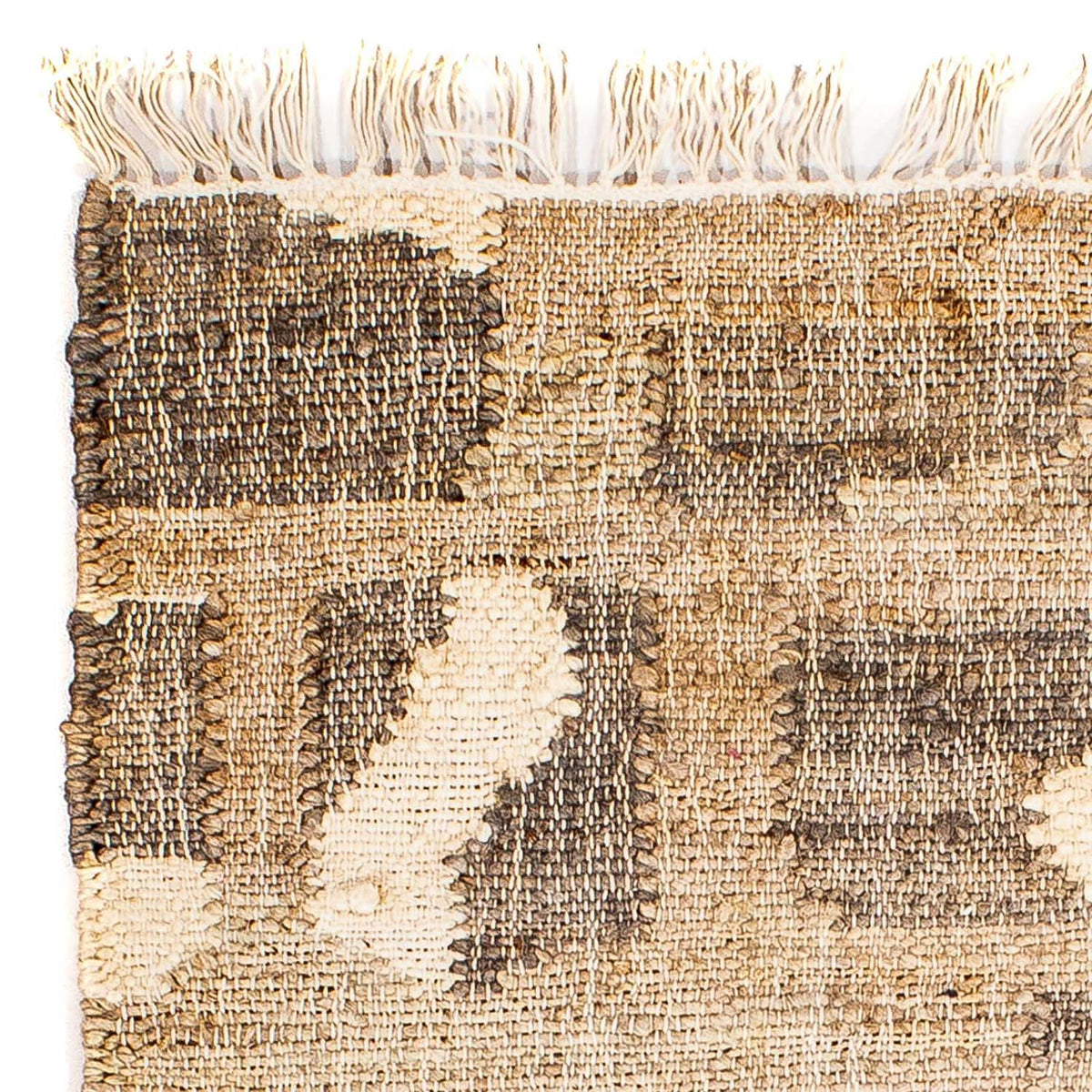 Kelim-tæppe - Trendy firkantet  - 62 x 61 cm - lys brun