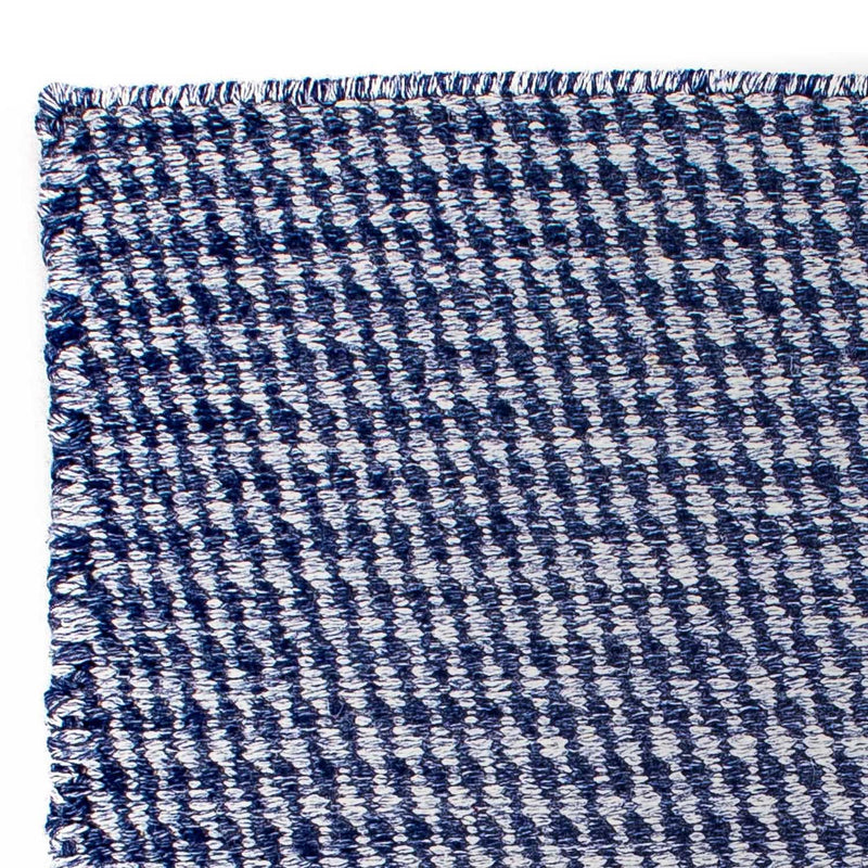 Kelim-tæppe - Trendy firkantet  - 63 x 62 cm - mørkeblå