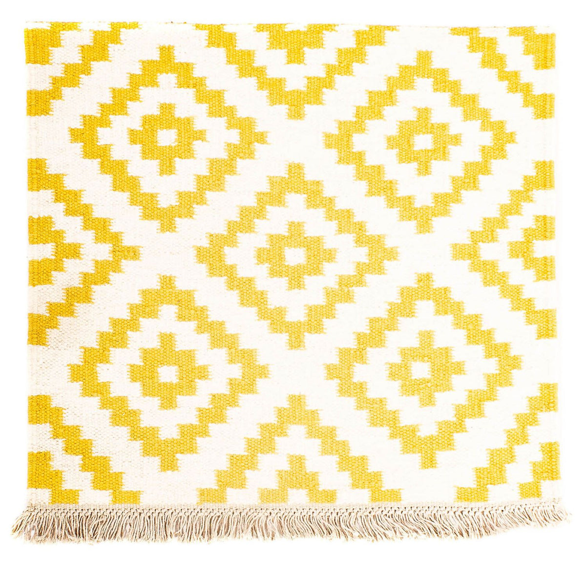 Kelim-tæppe - Trendy firkantet  - 80 x 72 cm - beige