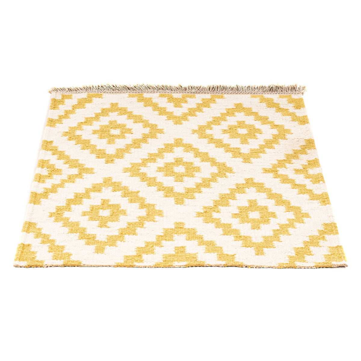 Kelim-tæppe - Trendy firkantet  - 80 x 72 cm - beige