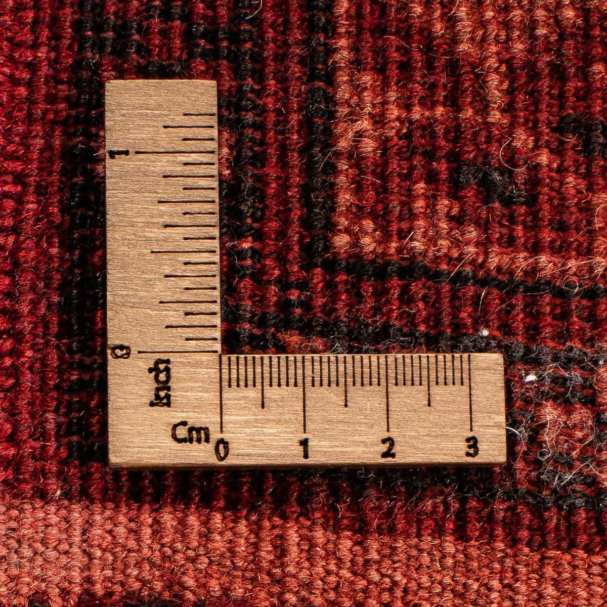 Pakistan Tæppe - 115 x 64 cm - mørkerød