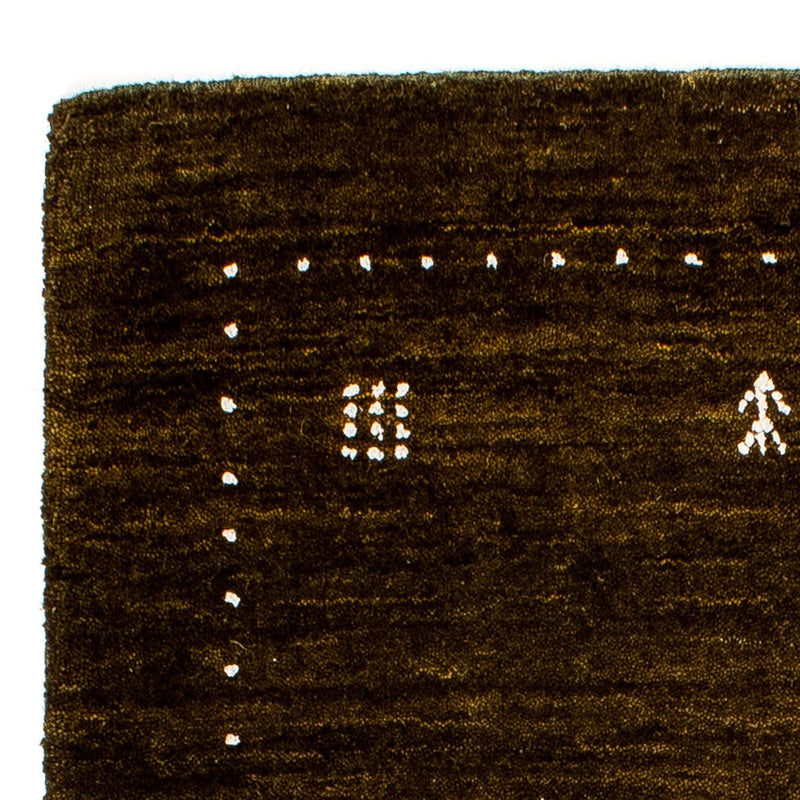 Gabbeh-tæppe - Loribaft Indus - 91 x 64 cm - mørkebrun