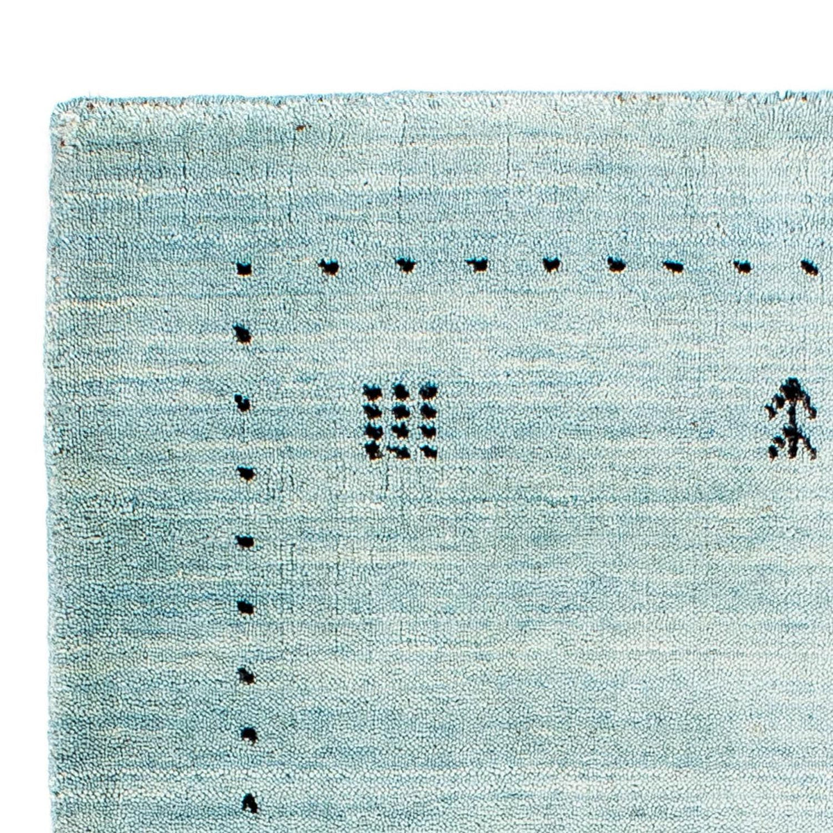 Gabbeh-tæppe - Loribaft Indus - 95 x 65 cm - lyseblå