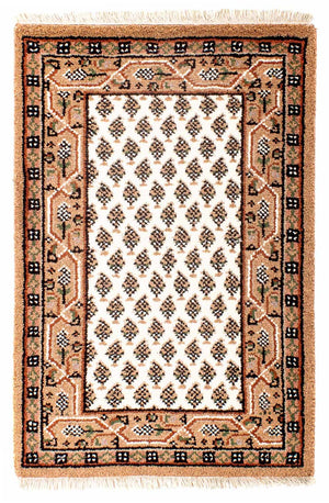 Uldtæppe - 91 x 61 cm - beige