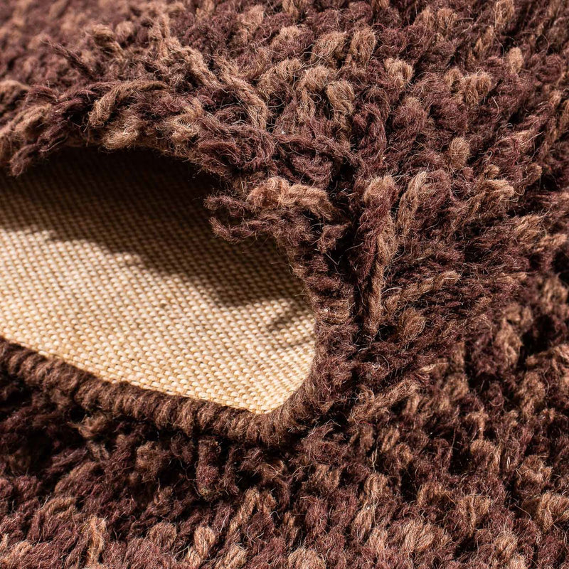 Løber Tæppe med høj pæl - 295 x 65 cm - brun