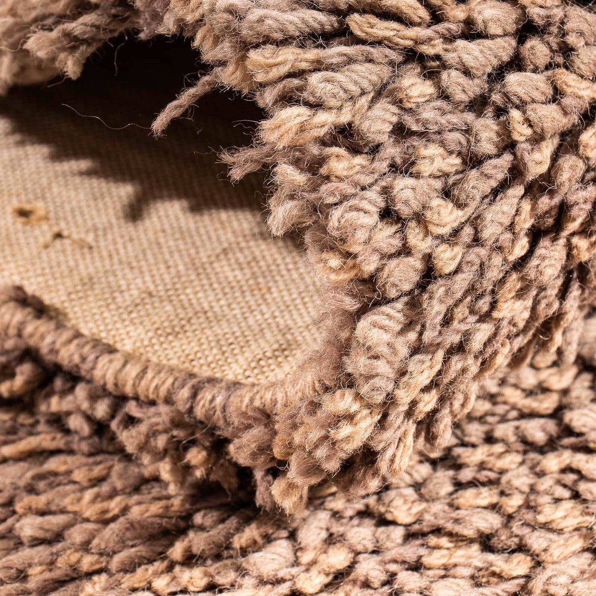 Løber Tæppe med høj pæl - 310 x 65 cm - lys brun