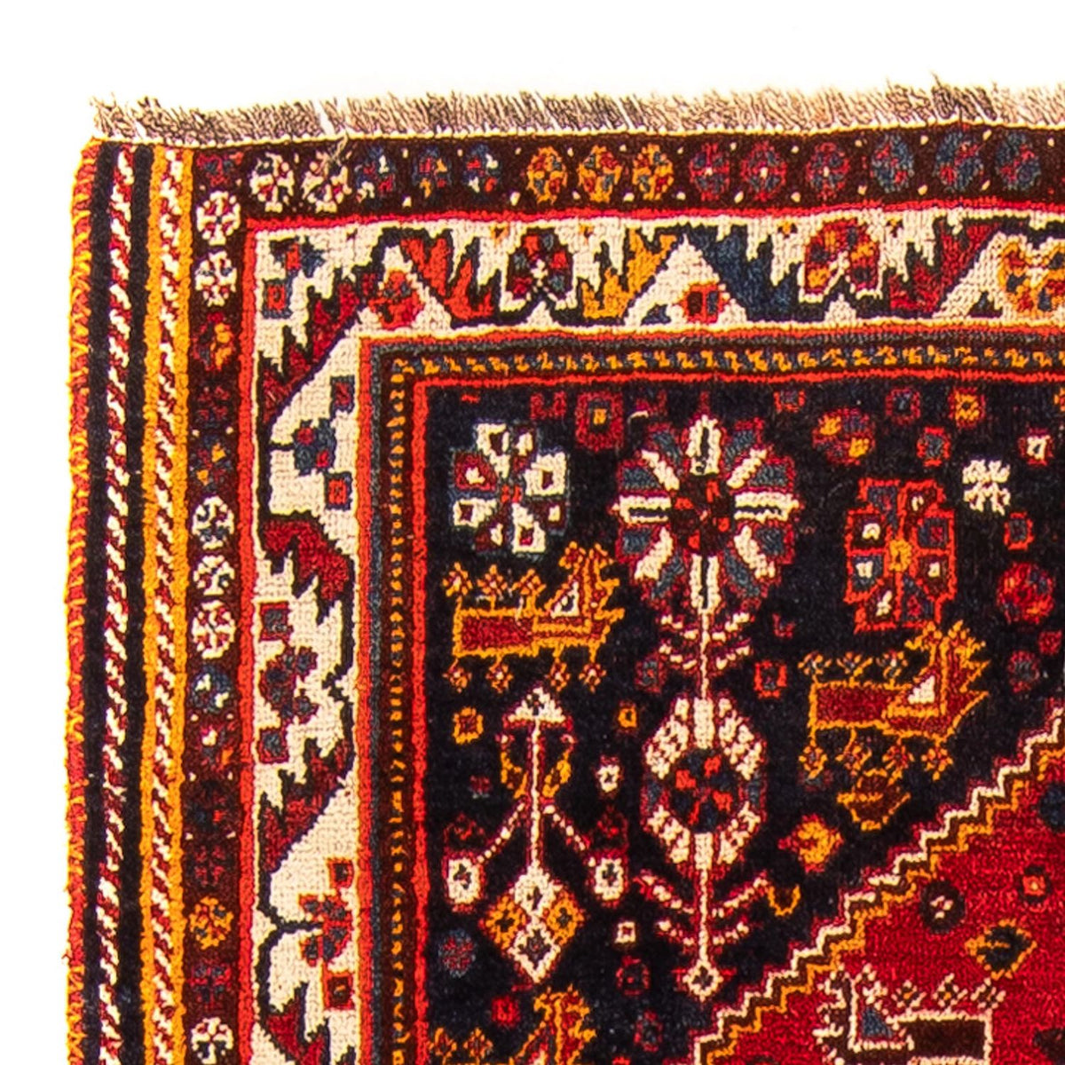 Persisk tæppe - Nomadisk - 142 x 115 cm - mørkerød