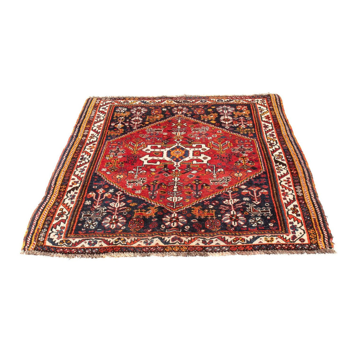 Persisk tæppe - Nomadisk - 142 x 115 cm - mørkerød