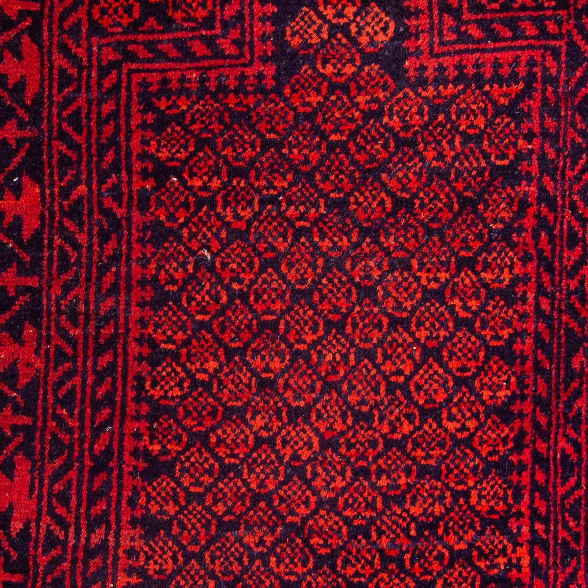 Baluch-tæppe - 132 x 79 cm - mørkerød