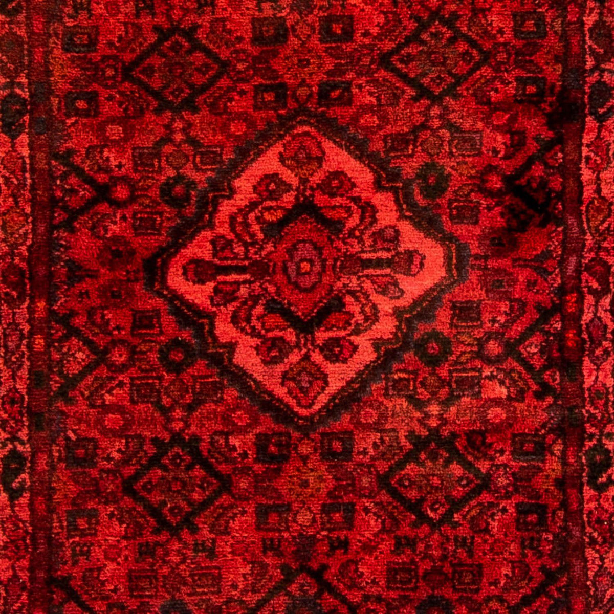 Løber Persisk tæppe - Nomadisk - 277 x 77 cm - mørkerød
