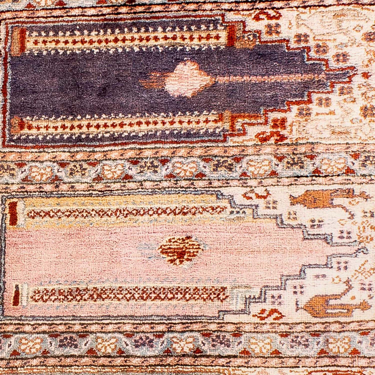 Silketæppe - Kayseri - 127 x 90 cm - flerfarvet