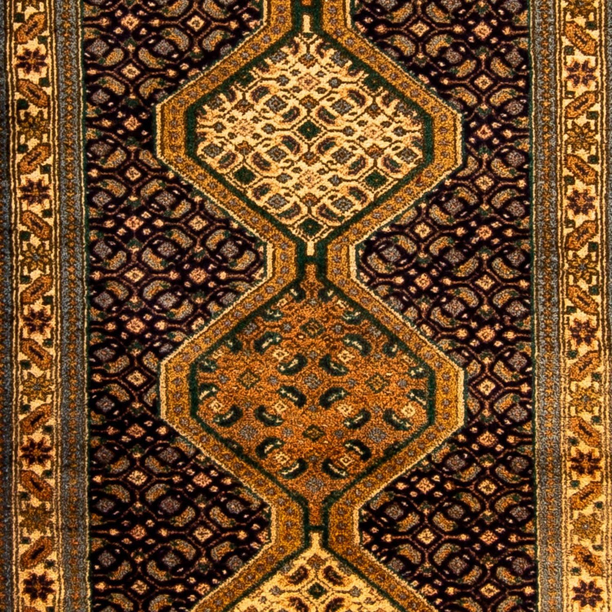 Løber Persisk tæppe - Nomadisk - 297 x 70 cm - mørkeblå