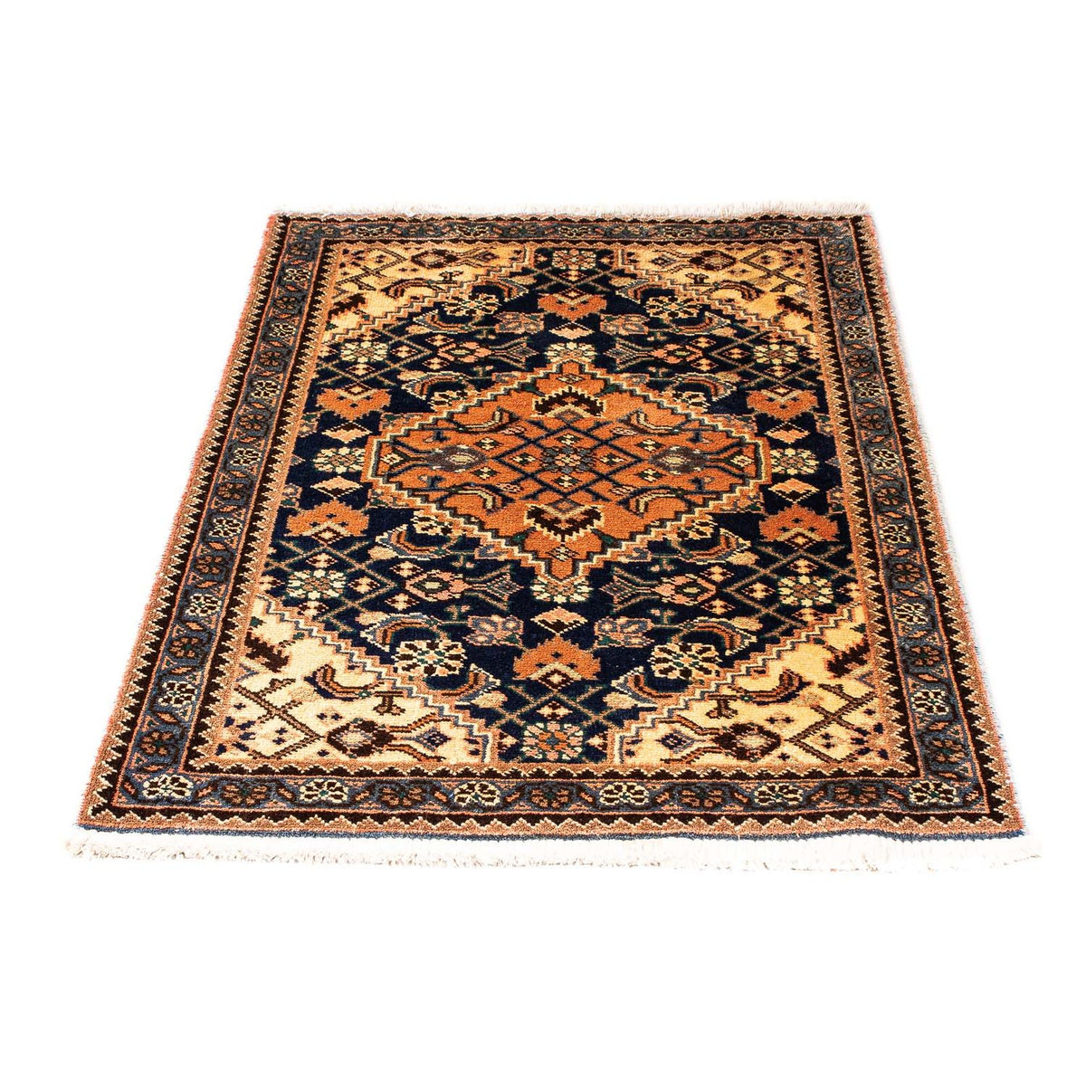 Persisk tæppe - Nomadisk - 119 x 70 cm - mørkeblå