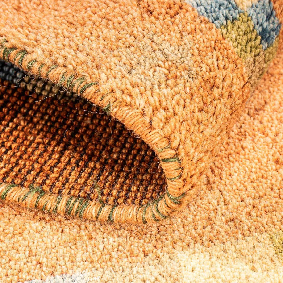 Gabbeh-tæppe - Indus - 110 x 65 cm - guld